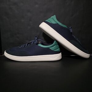 NWOT Olukai Mens Navy And Green Punini Casual Lace Shoes 10514-548Z Size 13